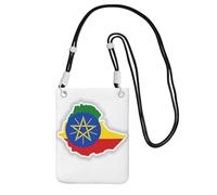 EdWal Ethiopia Flag Map Print Crossbody Bag For Women, Mini Phone Purses, Cute Phone Wallet, For Hiking Travel Gift