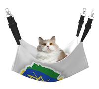 EdWal Ethiopia Flag Map print Soft Sleeping Hammock Cat Hammock for Cage Hanging,Pet Hammock Bed Adjustable for Small Animals