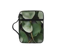 EdWal Eucalyptus Leaves Print Bible Case Cosmetic Bag with Sturdy Handle Wash Bag Tablet Sleeve Small Tool Bag for Books