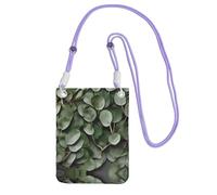 EdWal Eucalyptus Leaves Print Crossbody Bag For Women, Mini Phone Purses, Cute Phone Wallet, For Hiking Travel Gift