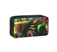Edwal Fantasy Farm Tractor Print Pen Organizer Bag Pouch Large Capacity Pencil Case with Zipper Durable Pen Case for Stationery