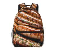 EdWal Fast Food Print Hiking Backpack Laptop Backpack For Men Women Waterproof Rucksack Easy To Clean Travel Bag