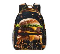 EdWal Fast Food Print Hiking Backpack Laptop Backpack For Men Women Waterproof Rucksack Easy To Clean Travel Bag