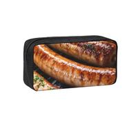 EdWal Fast Food Print Pen Organizer Bag Pouch Large Capacity Pencil Case with Zipper Durable Pen Case for Stationery