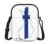 Edwal Finnish Flag Map Print Small Crossbody Bag For Women Waterproof Phone Purse With Adjustable Strap For Travel Work