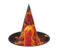EdWal Fire Nude Woman Flame Print Halloween Witch Hat Costume Accessory Women Hats For Halloween Party Cosplay For Home, Yard,