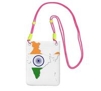 EdWal Flag Map Of India Print Crossbody Bag For Women, Mini Phone Purses, Cute Phone Wallet, For Hiking Travel Gift