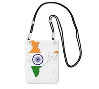 EdWal Flag Map Of India Print Crossbody Bag For Women, Mini Phone Purses, Cute Phone Wallet, For Hiking Travel Gift