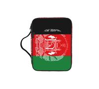 Edwal Flag of Afghanistan Print Bible Case Cosmetic Bag with Sturdy Handle Wash Bag Tablet Sleeve Small Tool Bag for Books