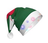 EdWal Flag Of Algeria Print Led Christmas Beanie Light Up Christmas Hats, Knit Hats With Led Lights, Unisex Winter Santa Hat