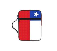 EdWal Flag of Chile Print Bible Case Cosmetic Bag with Sturdy Handle Wash Bag Tablet Sleeve Small Tool Bag for Books