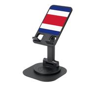 EdWal Flag Of Costa Rica Print Adjustable Foldable Phone Stand,360 Rotating Cell Phone Holder For Desk,Travel Essentials