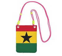 EdWal Flag Of Ghana Print Crossbody Bag For Women, Mini Phone Purses, Cute Phone Wallet, For Hiking Travel Gift