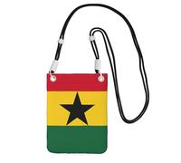 EdWal Flag Of Ghana Print Crossbody Bag For Women, Mini Phone Purses, Cute Phone Wallet, For Hiking Travel Gift