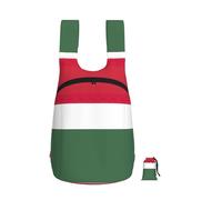 Edwal Flag Of Hungary Print Foldable Backpack Lightweight Hiking Bag Soft Travel Backpack Rucksack For Work And Gym