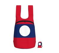 Edwal Flag Of Laos Print Foldable Backpack Lightweight Hiking Bag Soft Travel Backpack Rucksack For Work And Gym
