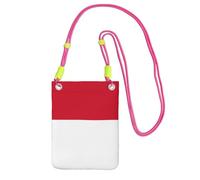 EdWal Flag Of Monaco Print Crossbody Bag For Women, Mini Phone Purses, Cute Phone Wallet, For Hiking Travel Gift