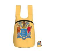 Edwal Flag Of New Jersey Print Foldable Backpack Lightweight Hiking Bag Soft Travel Backpack Rucksack For Work And Gym