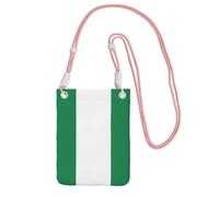 EdWal Flag Of Nigeria Print Crossbody Bag For Women, Mini Phone Purses, Cute Phone Wallet, For Hiking Travel Gift