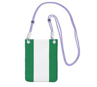 EdWal Flag Of Nigeria Print Crossbody Bag For Women, Mini Phone Purses, Cute Phone Wallet, For Hiking Travel Gift