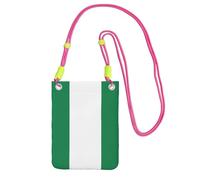 EdWal Flag Of Nigeria Print Crossbody Bag For Women, Mini Phone Purses, Cute Phone Wallet, For Hiking Travel Gift