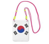 EdWal Flag Of Republic Of Korea Print Crossbody Bag For Women, Mini Phone Purses, Cute Phone Wallet, For Hiking Travel Gift