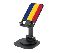 EdWal Flag Of Romania Print Adjustable Foldable Phone Stand,360 Rotating Cell Phone Holder For Desk,Travel Essentials