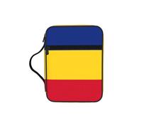 EdWal Flag of Romania Print Bible Case Cosmetic Bag with Sturdy Handle Wash Bag Tablet Sleeve Small Tool Bag for Books