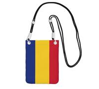 EdWal Flag Of Romania Print Crossbody Bag For Women, Mini Phone Purses, Cute Phone Wallet, For Hiking Travel Gift