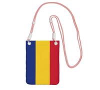 EdWal Flag Of Romania Print Crossbody Bag For Women, Mini Phone Purses, Cute Phone Wallet, For Hiking Travel Gift