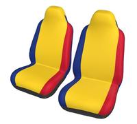 EdWal Flag Of Romania Print Front Seat Covers, Easy To Install Two Car Seat Protector Cover Set Accessories Auto Trucks Suv