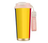 EdWal Flag of Romania Print Insulated Stainless Steel Travel Coffee Mug,Coffee Cups with Lids, for Hot Cold Drinks