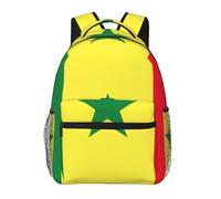 EdWal Flag Of Senegal Print Hiking Backpack Laptop Backpack For Men Women Waterproof Rucksack Easy To Clean Travel Bag