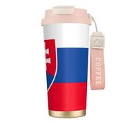 EdWal Flag of Slovakia Print Insulated Stainless Steel Travel Coffee Mug,Coffee Cups with Lids, for Hot Cold Drinks