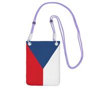 EdWal Flag Of The Czech Republic Print Crossbody Bag For Women, Mini Phone Purses, Cute Phone Wallet, For Hiking Travel Gift