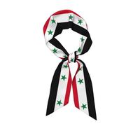 EdWal Flag Of The Syrian Arab Republic Printed Scarves, Fashion Women'S Scarf, Women'S Fashion Oblique Angle Satin Scarfs