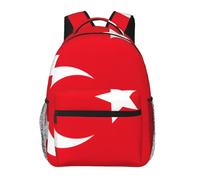 EdWal Flag Of Turkey Print Hiking Backpack Laptop Backpack For Men Women Waterproof Rucksack Easy To Clean Travel Bag