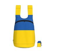 Edwal Flag Of Ukraine Print Foldable Backpack Lightweight Hiking Bag Soft Travel Backpack Rucksack For Work And Gym