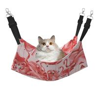 EdWal Flamingo1 print Soft Sleeping Hammock Cat Hammock for Cage Hanging,Pet Hammock Bed Adjustable for Small Animals