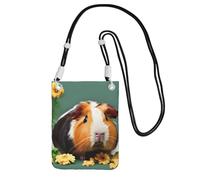 EdWal Flower Guinea Pig Print Crossbody Bag For Women, Mini Phone Purses, Cute Phone Wallet, For Hiking Travel Gift