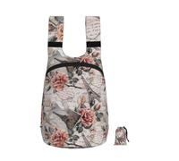 EdWal Flower Paris Eiffel Tower Print Foldable Backpack Lightweight Hiking Bag Soft Travel Backpack Rucksack For Work And Gym