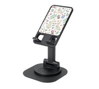 EdWal Flowers Bunnies Birds Print Adjustable Foldable Phone Stand,360 Rotating Cell Phone Holder For Desk,Travel Essentials