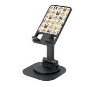 EdWal French Bulldog Print Adjustable Foldable Phone Stand,360 Rotating Cell Phone Holder For Desk,Travel Essentials