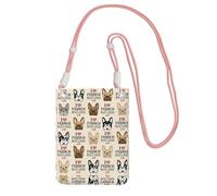 EdWal French Bulldog Print Crossbody Bag For Women, Mini Phone Purses, Cute Phone Wallet, For Hiking Travel Gift