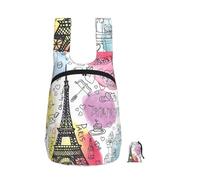 EdWal French Paris Tour Eiffel Tower Print Foldable Backpack Lightweight Hiking Bag Soft Travel Backpack Rucksack For Work And Gym