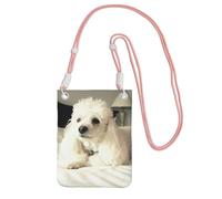 EdWal French Poodle Print Crossbody Bag For Women, Mini Phone Purses, Cute Phone Wallet, For Hiking Travel Gift