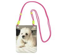 EdWal French Poodle Print Crossbody Bag For Women, Mini Phone Purses, Cute Phone Wallet, For Hiking Travel Gift