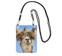 EdWal Funny Alpaca Llama Print Crossbody Bag For Women, Mini Phone Purses, Cute Phone Wallet, For Hiking Travel Gift