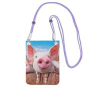 EdWal Funny Cute Pig Print Crossbody Bag For Women, Mini Phone Purses, Cute Phone Wallet, For Hiking Travel Gift