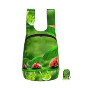 EdWal Funny Ladybug Print Foldable Backpack Lightweight Hiking Bag Soft Travel Backpack Rucksack For Work And Gym